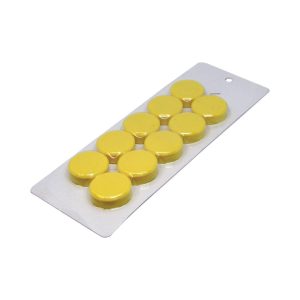 Large Yellow Magnetic Discs | Sold in cards of 10