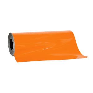 an orange roll of paper